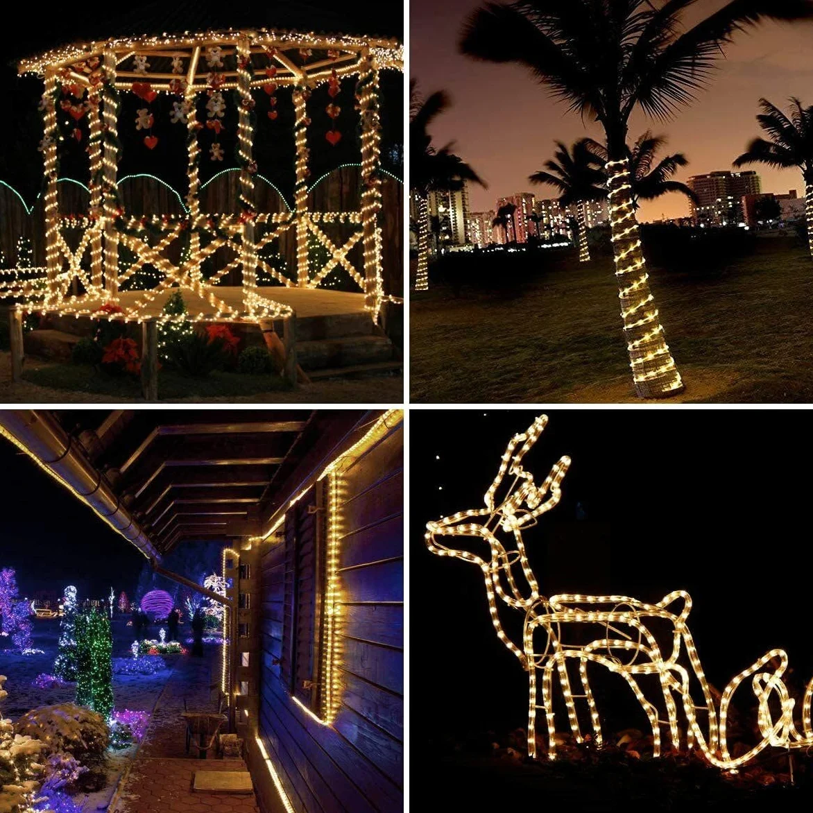 Deals TUBO LUMINOSO LED LUCI DI NATALE IMPERMEABILE ESTERNO (Bianco Freddo, 10 metri)