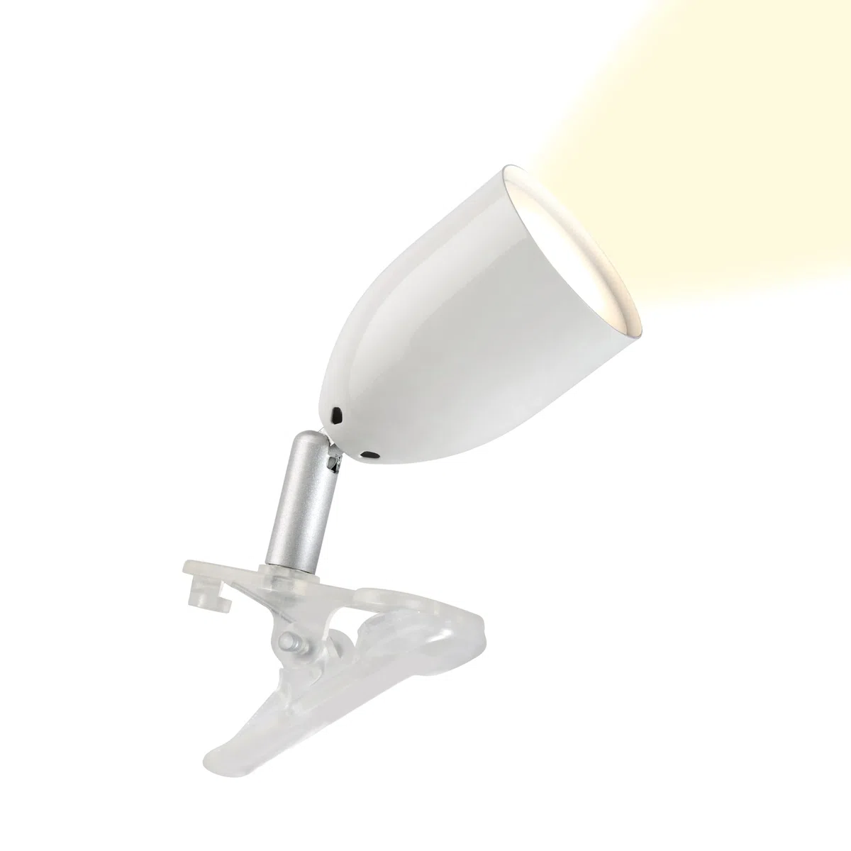 Brilliant Lampe Leo LED clamp light white | 1x LED-PAR51, GU10, 3W LED reflector lamp included, (300lm, 2700K) | With intermediate cord switch [energy class F]