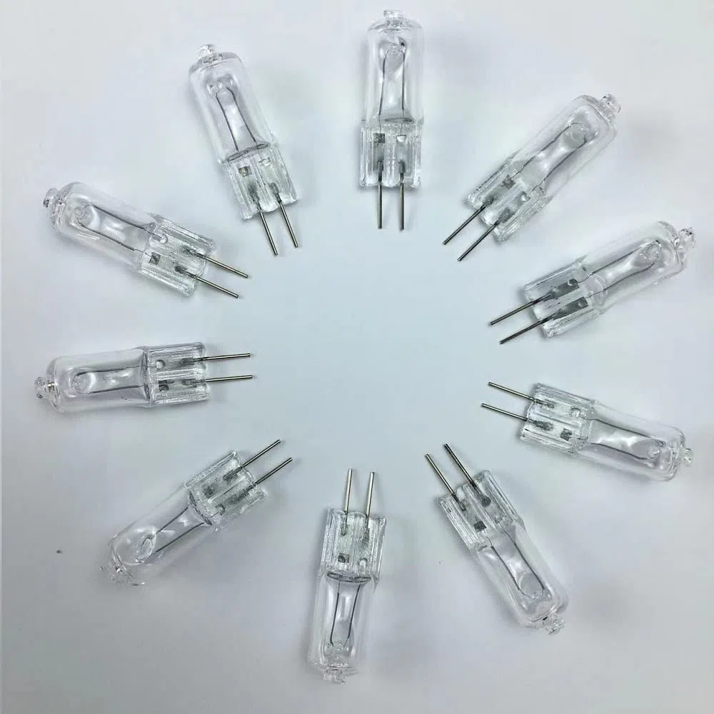 10 Pz/lotto Alogena G4 220 V 35 W 50 W Dimmerabile Vetro Trasparente 12 * 37 MM Bianco Caldo 2700 K Lampadina Al Tungsteno Per Illuminazione L