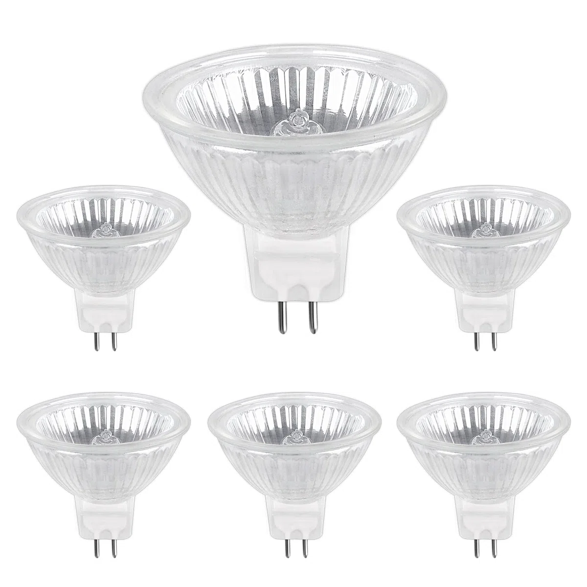 Lampadina Alogena GU5.3 12V 50W, MR16 Dimmerabile Lampada Alogena Riflettore, 680lm Bianco Caldo 2700K, Faretti Alogeni GU5.3 per Illuminazione della pista, Illuminazione da incasso, Confezione da 6
