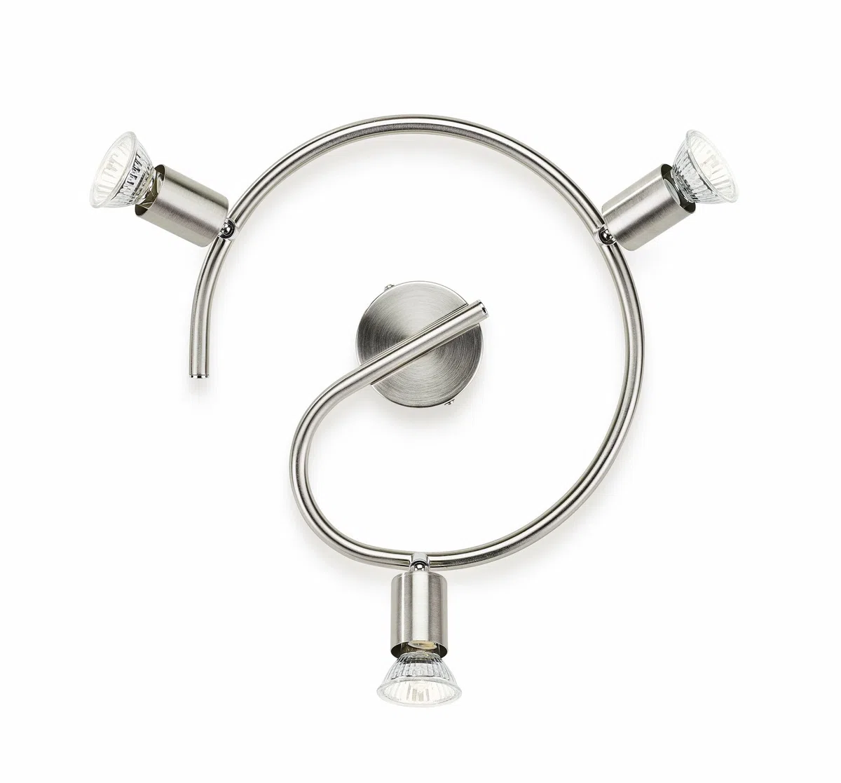 PHILIPS LAMPADA DA SOFFITTO LIMBALI FARETTO 3 LUCI NICKEL IN METALLO SPIRALE ORIENTABILI SENZA LAMPADINA NICKEL 5030317E7