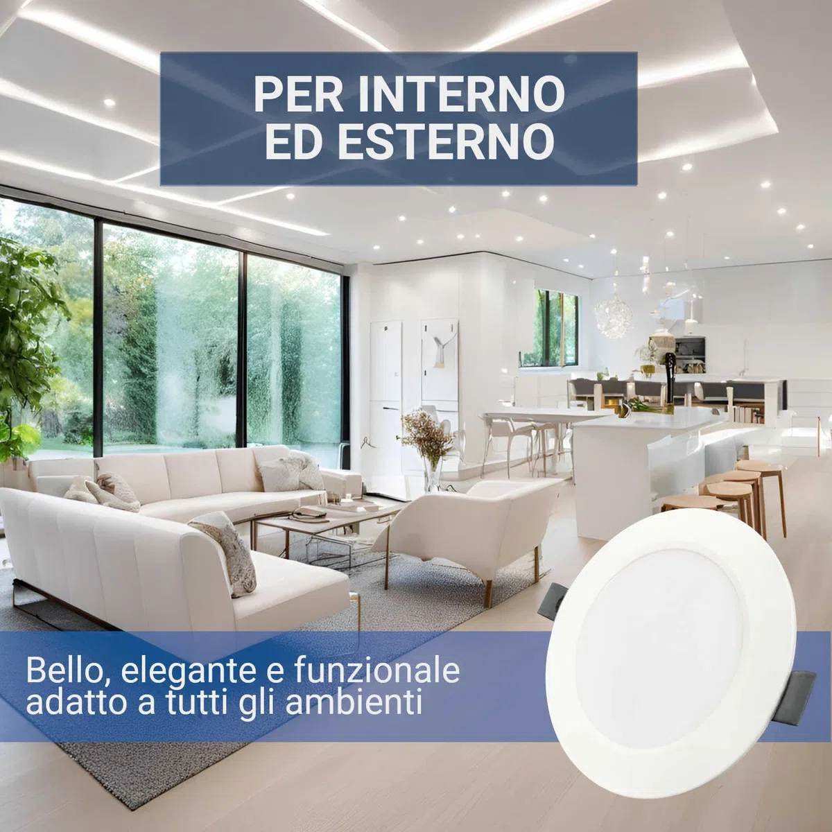 Sigmaled lighting – 6 Faretti LED da Incasso 4W, Spot Ultra Slim 360 lm, 3 Colori Luce Calda Naturale Fredda, IP44 Bagno Interno Esterno Coperto, Cartongesso Soffitto, Foro Ø70–80 mm, 220–240V