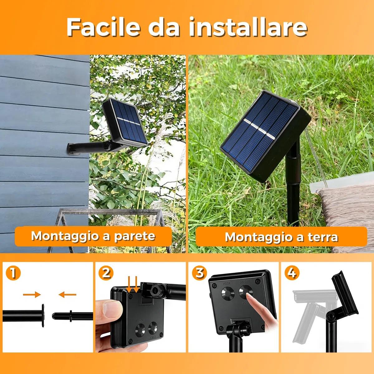 HeiPard Catena Luminosa Esterno Solare 2 Pezzi, 2 x 10M 100 LED Luci Solari da Giardino Impermeabili IP65, Lucine da Esterno Per Balcone, Terrazzo, Gazebo, Natale, Matrimonio (Luce Calda)
