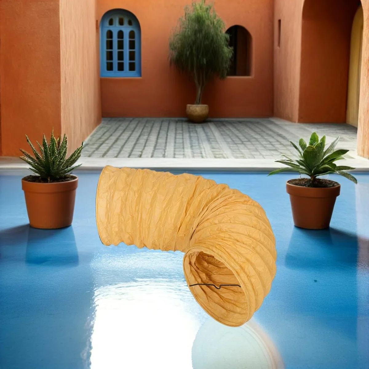 Paralume per Lampada da Terra in Carta Pieghevole Stile Giapponese Colore Khaki Forma Cilindrica Soluzione Facile da Sostituire per Relax e Lettura