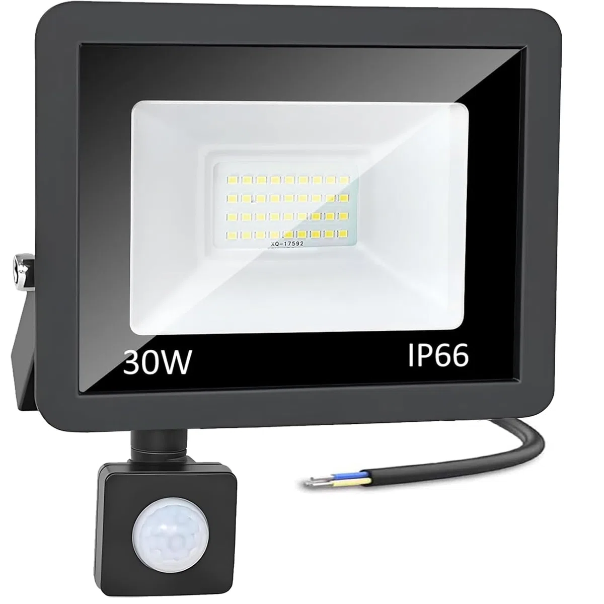 CREATESTAR Faretto Led da Esterno con Sensore di Movimento 30W, 3000LM Faretti Led Esterni IP66 Impermeabile 6500K Luce Bianca Fredda per magazzino giardino garage campo sportivo