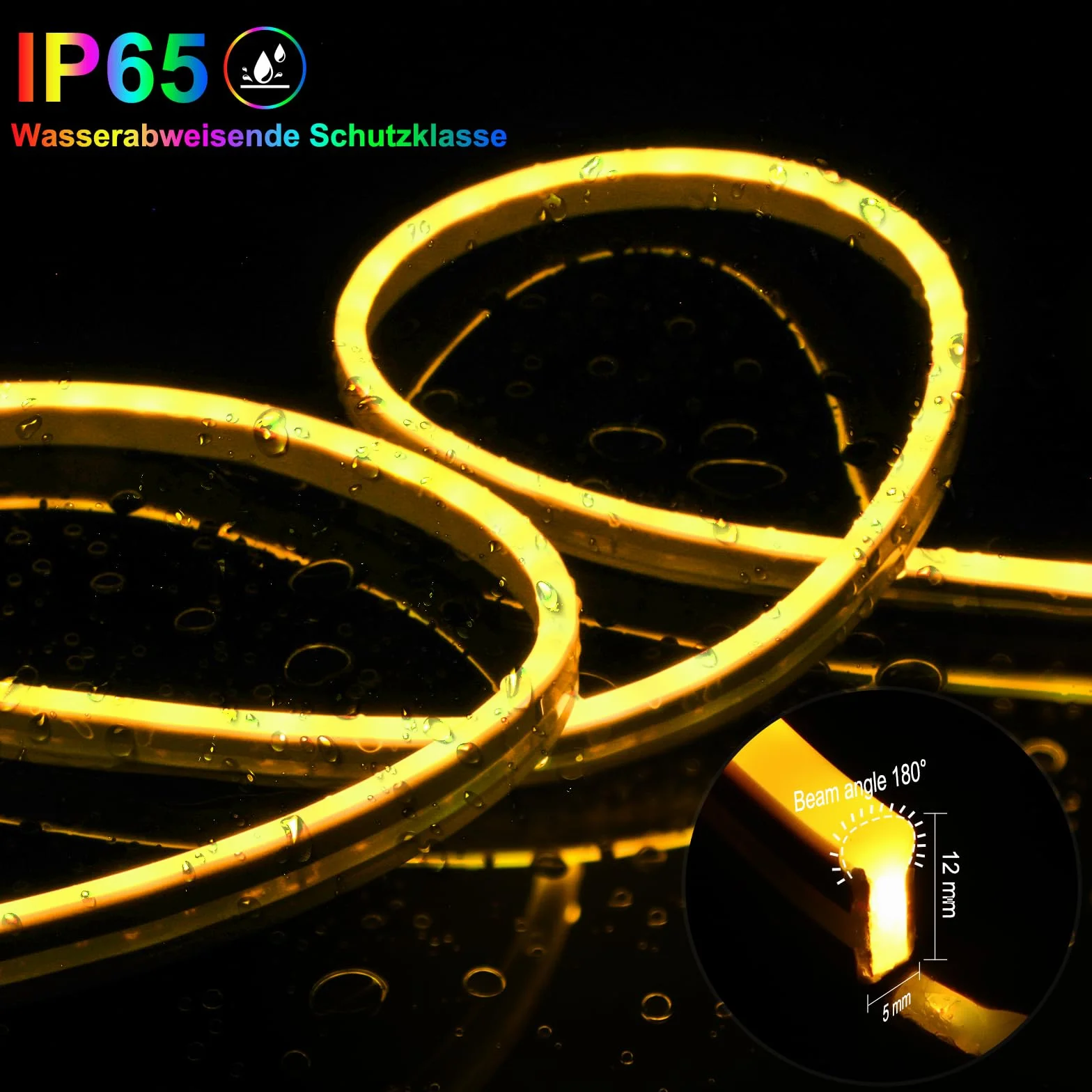 Kangtaixin Neon Striscia LED 3 Metri, Silicone Luci al Neon Flessibile Funziona con APP, DIY Forma, Sincronizzazione Musica, Camera, Cortile, Giardino, Patio, Gaming, Festa Decorazione