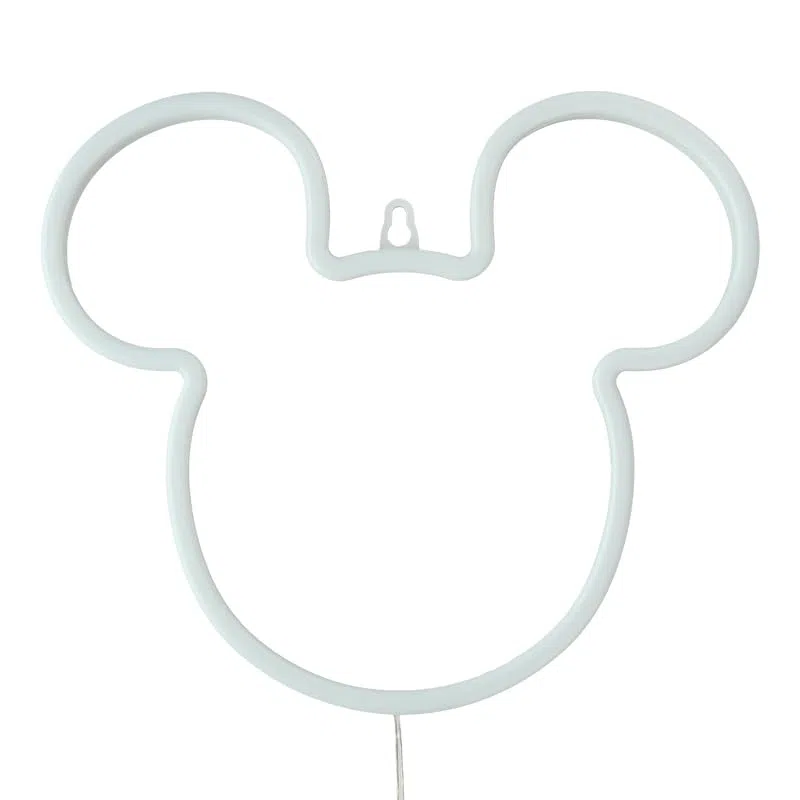 Paladone, Lampada da parete neon a LED con orecchie di Topolino della Disney, con licenza ufficiale e cavo di alimentazione, per casa, camera da letto, decorazione soggiorno, articolo cultura pop