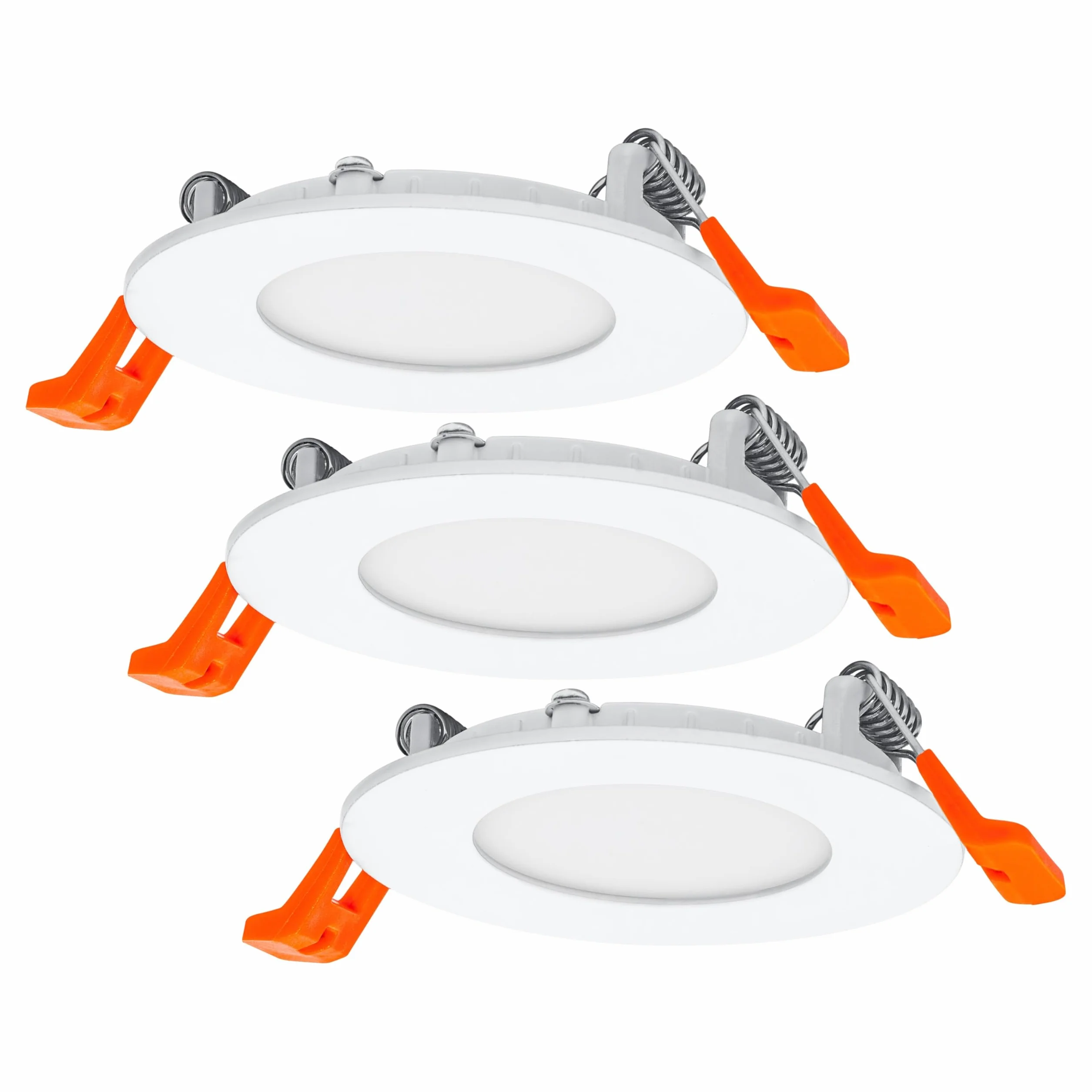 OSRAM Set di faretti ad incasso con driver integrato, 3x85mm 3000K bianco, in plastica, protezione IP20 per applicazioni in interni, accessori di montaggio inclusi