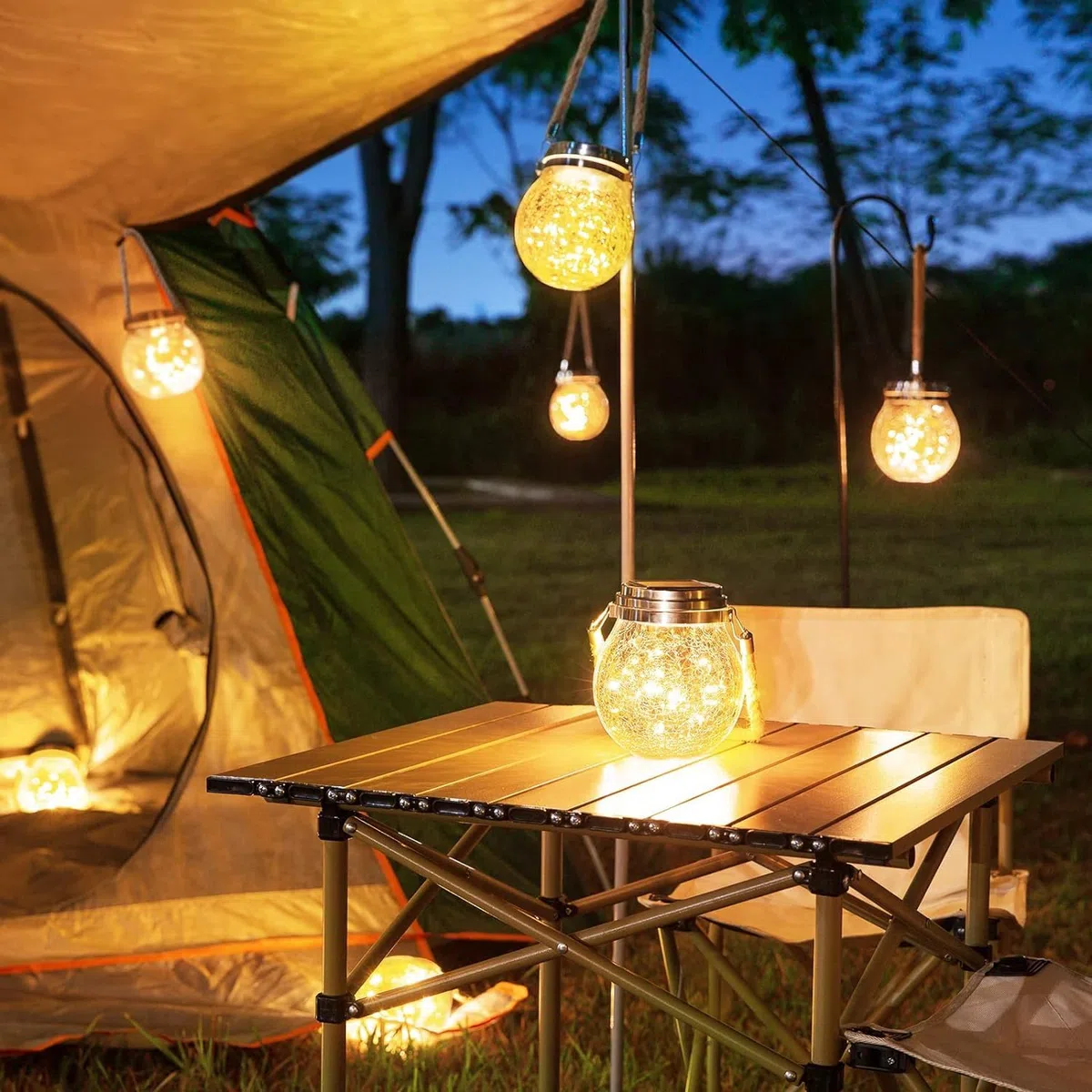 LED solare Wishing Bottle luci, cortile all'aperto decorazione bottiglia di vetro lampada a sospensione luce calda tramonto senza fili all'alba impermeabile giardino strada lampada paesaggio.