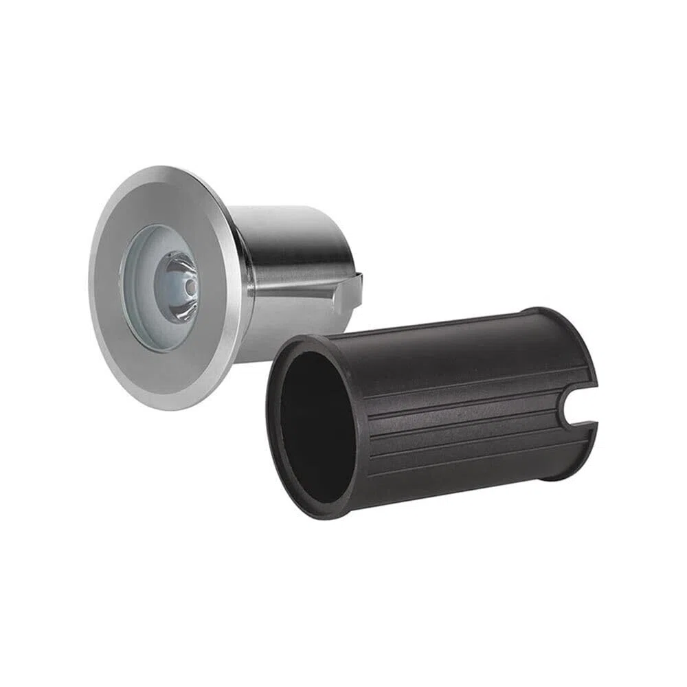 Faretto LED segnapasso calpestabile Interrato IP68 1W 12V 90lm per esterni bordo piscina giardino vialetti (Luce fredda 6500K)