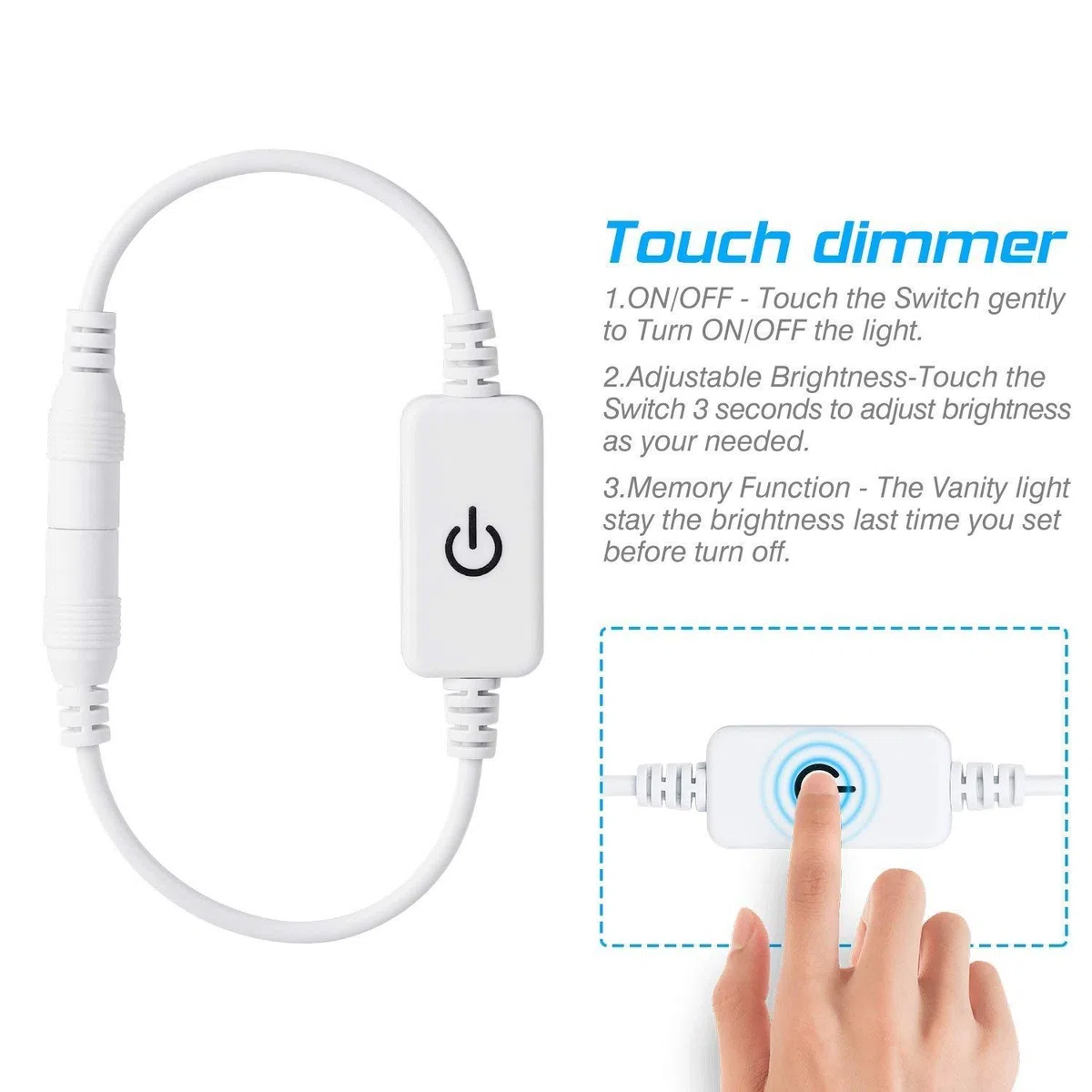 Luci Da Specchio, Kit Luci per Specchio Stile Hollywood per Trucco 10 Lampadine LED Dimmerabili Lampada da Specchio Cosmetico Lampada da Bagno, LED Luce Dello Specchio Con spina