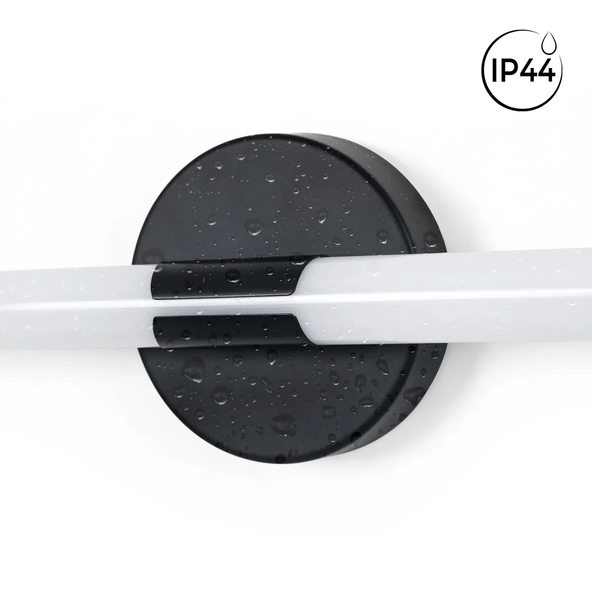 BARCELONA LED. Applique LED tubolare nera per bagno da 60 cm – 8 W, 720 lm, IP44 – Luce bianca neutra 4000 K – Illuminazione moderna ed efficiente. Applique sopra lo specchio del bagno