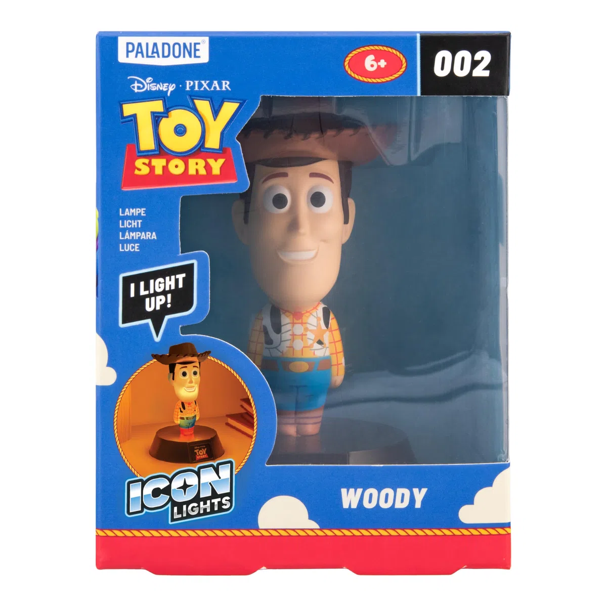 Paladone Toy Story Woody Icon Light – 11cm Woody Character Lamp – Soft Glow Light for Kids Bedrooms