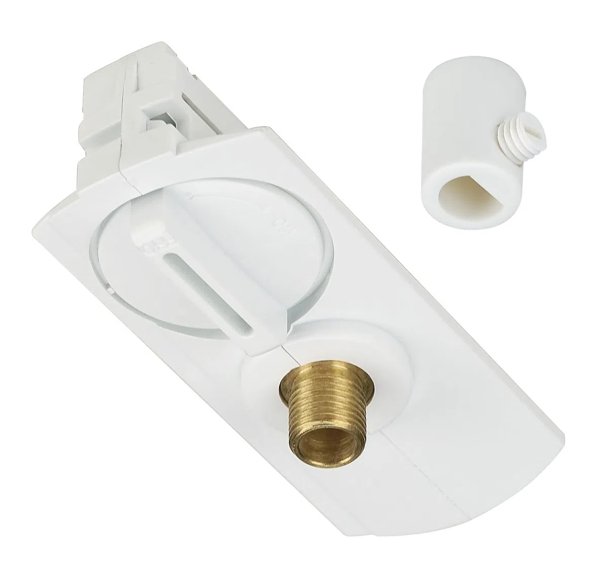 SLV Adattatore per sospensione binario monofase bianco IP20 – Accessorio elettrico per sistema a binario 1 fase alta tensione