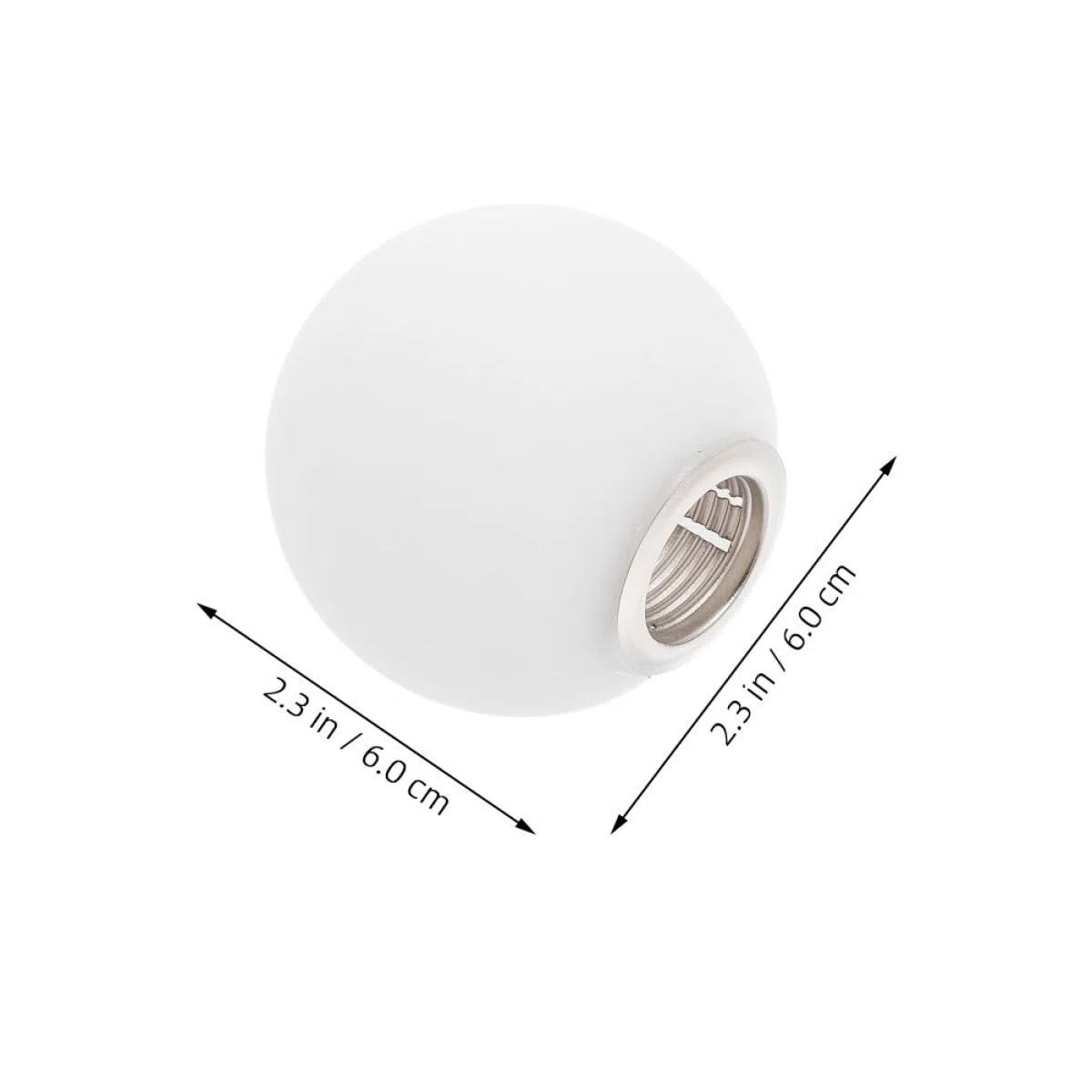 Paralume Design Elegante e Moderno Sferico in Vetro Bianco Opalino 2 Pezzi Base a Vite G9 per Lampade da Soggiorno e Camera da Letto