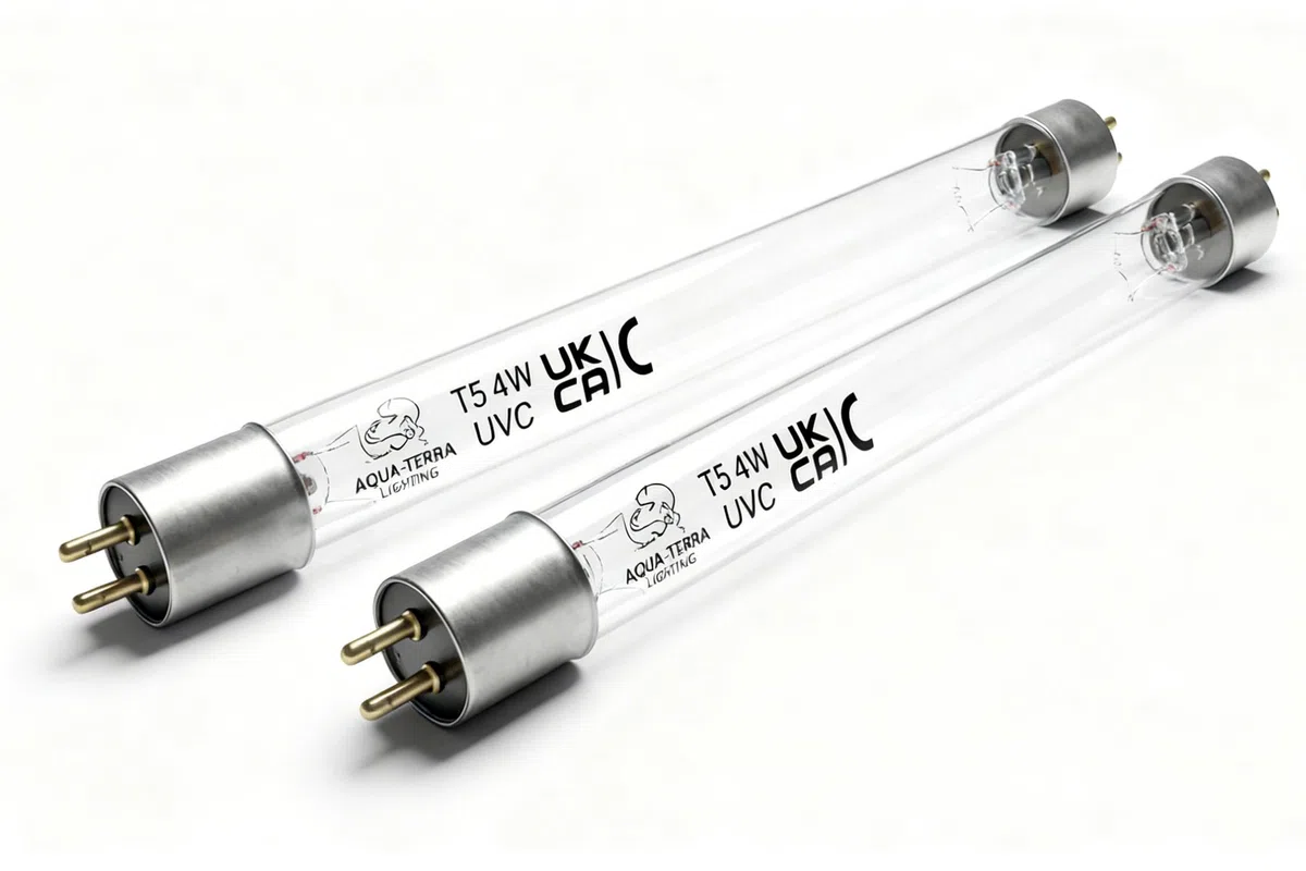 Tubo di ricambio UVC T5 da 4 W, confezione da 2, lampadine UV da 150 mm, lampada germicida a 2 pin a doppia estremità per filtro laghetto e purificatore UV, controllo acqua
