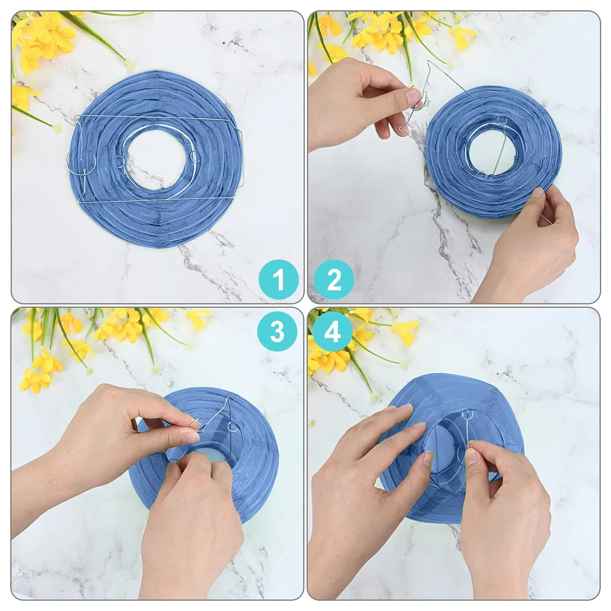 Lanterne di carta, confezione da 20 lanterne rotonde cinesi colorate, decorazioni da appendere, dimensioni 10,2 cm, 15,2 cm, 20,3 cm, 25,4 cm, per feste, giardino, celebrazioni, matrimoni
