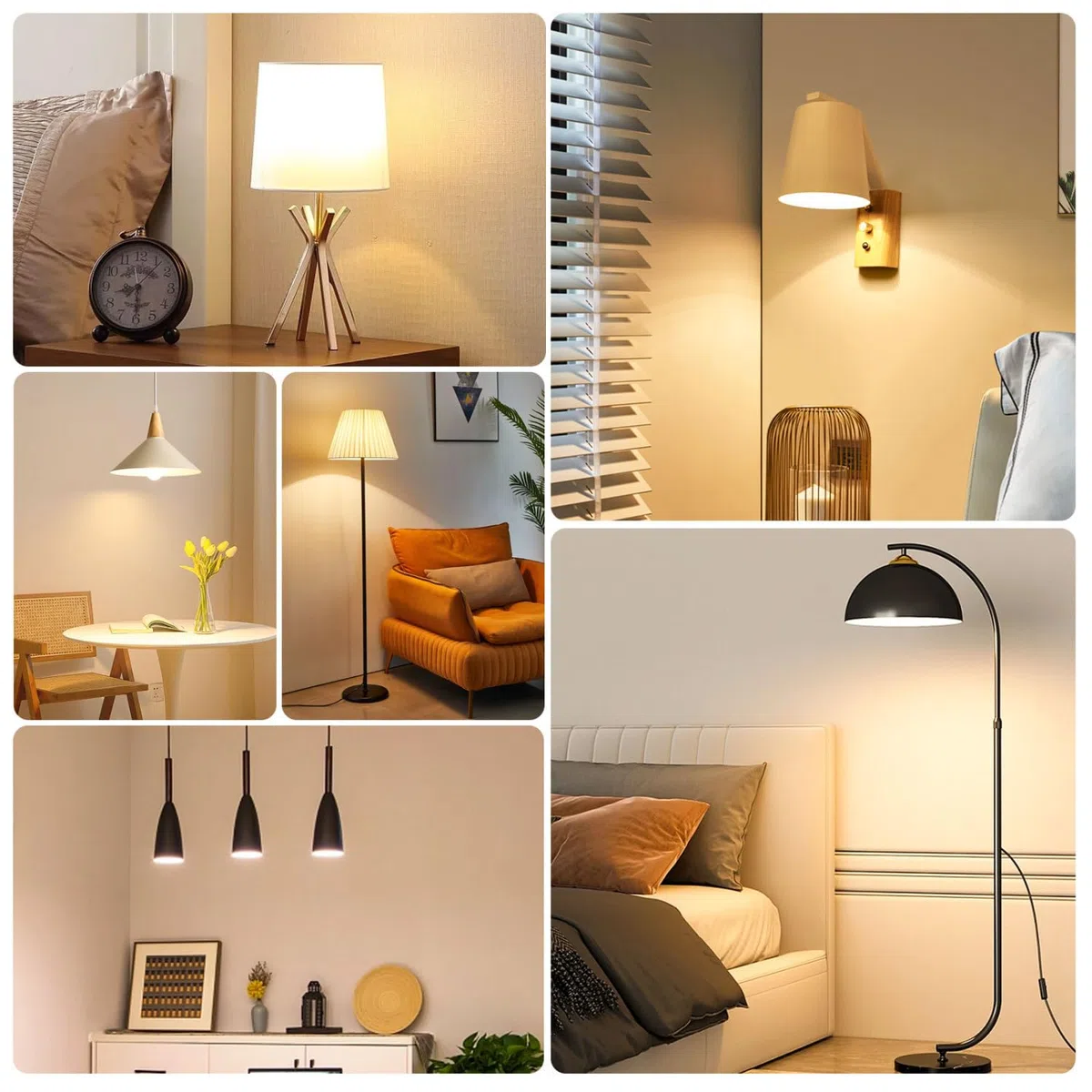 Aigostar Lampadine LED E27 5W Luce Bianca Calda 3000K 420 Lumen, Mini Globo Lampadina Pacco da 10