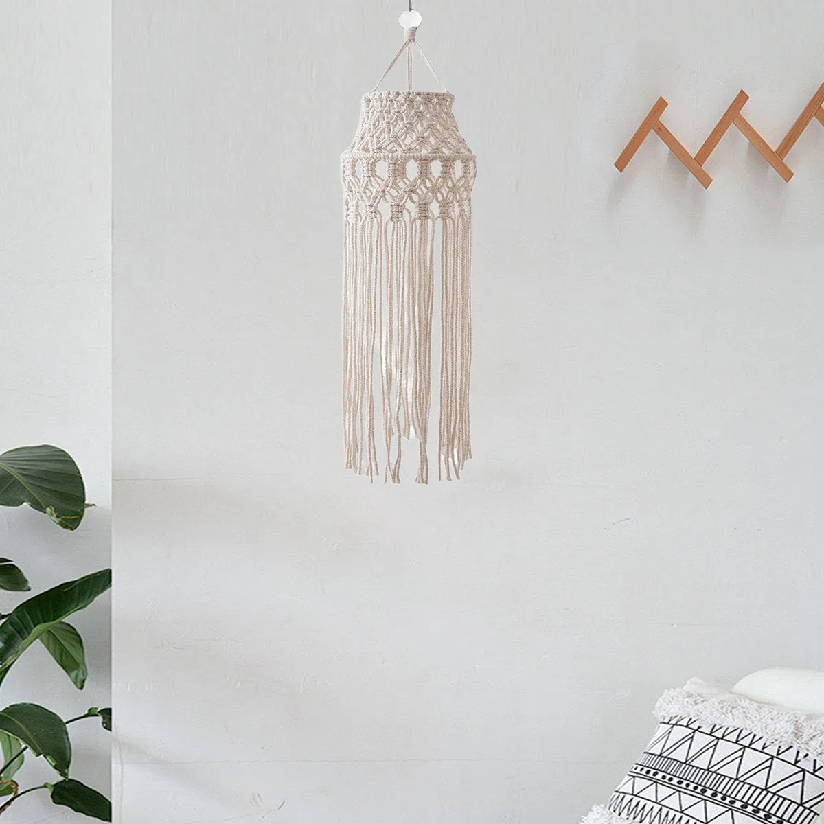 Milageto Paralume per lampade Bohémien, Paralume in macramè, apparecchi di Illuminazione, Copri lampadario a Sospensione Boho per Angolo Soggiorno Ufficio