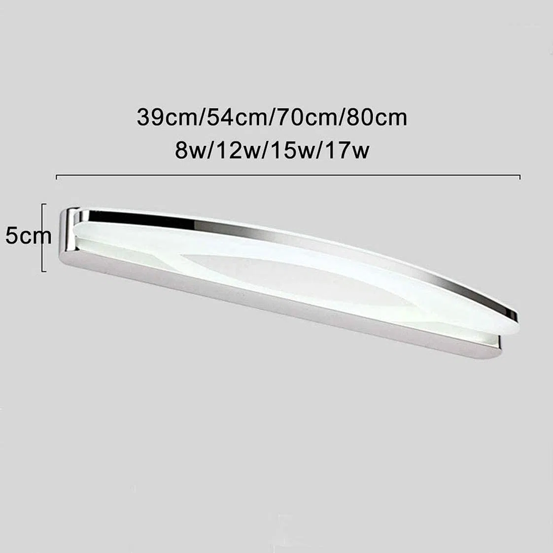 Specchio da Bagno a LED Impermeabile - Applique angolare Regolabile con Design Anti-Schizzi in Acciaio Inossidabile, Illuminazione Perfetta per l'arredamento di casa e bagni Modern