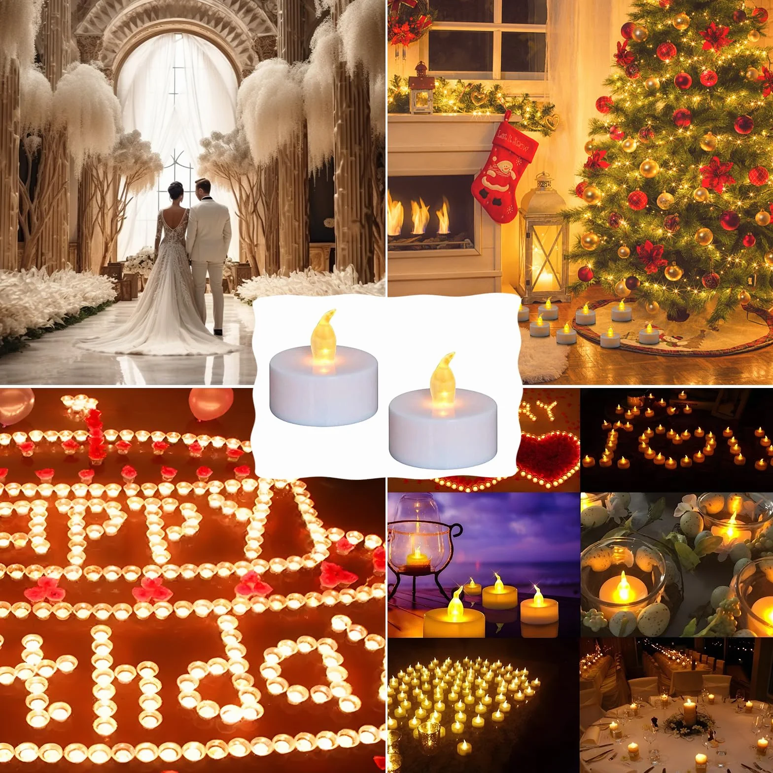 MOYKSRR Candele LED, Senza Fiamma, Luci LED Realistiche per Decorazione Casa e Occasioni Speciali